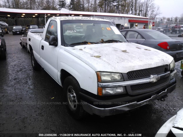 1GCEC14X34Z213116 - 2004 CHEVROLET SILVERADO C1500 WHITE photo 1