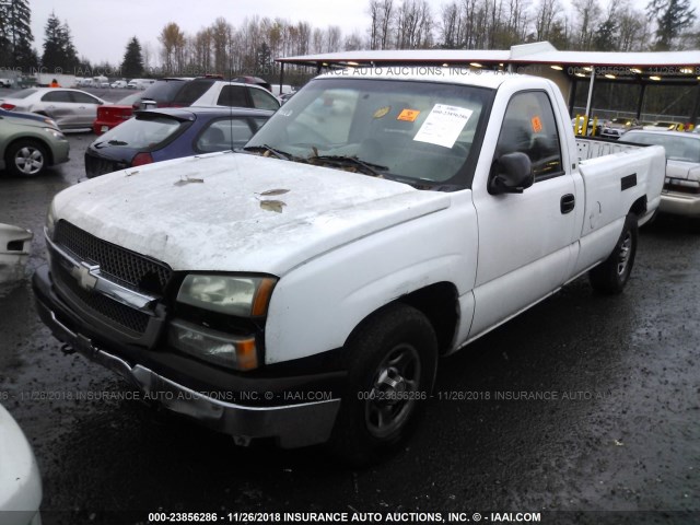 1GCEC14X34Z213116 - 2004 CHEVROLET SILVERADO C1500 WHITE photo 2