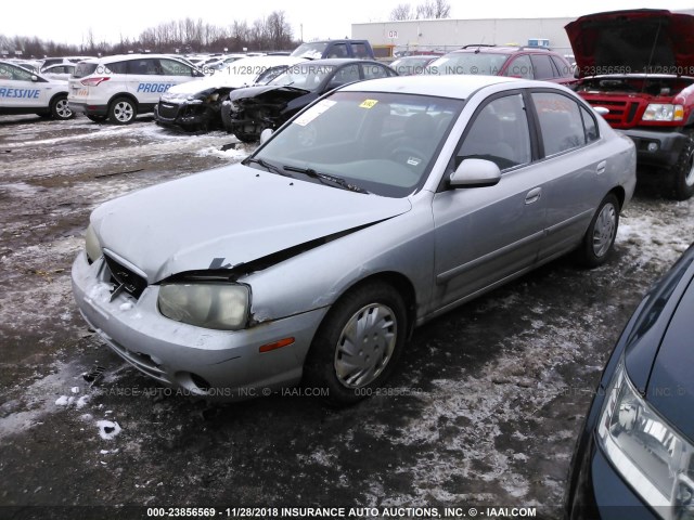 KMHDN45D92U348537 - 2002 HYUNDAI ELANTRA GLS/GT SILVER photo 2