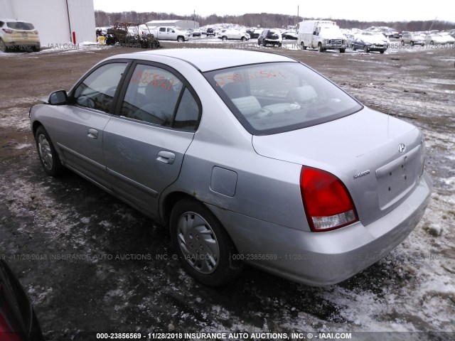 KMHDN45D92U348537 - 2002 HYUNDAI ELANTRA GLS/GT SILVER photo 3