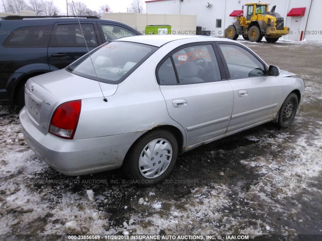 KMHDN45D92U348537 - 2002 HYUNDAI ELANTRA GLS/GT SILVER photo 4