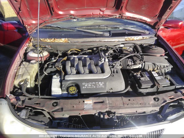 1MEFM66L7XK612809 - 1999 MERCURY MYSTIQUE LS RED photo 10