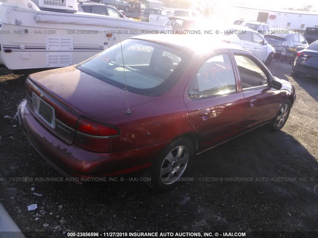 1MEFM66L7XK612809 - 1999 MERCURY MYSTIQUE LS RED photo 4