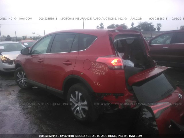 2T3ZFREV3HW394101 - 2017 TOYOTA RAV4 LE წითელი ფოტო 3