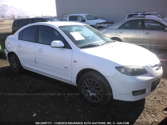 JM1BK323981157463 - 2008 MAZDA 3 S WHITE photo 1