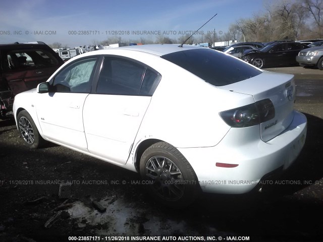 JM1BK323981157463 - 2008 MAZDA 3 S WHITE photo 3