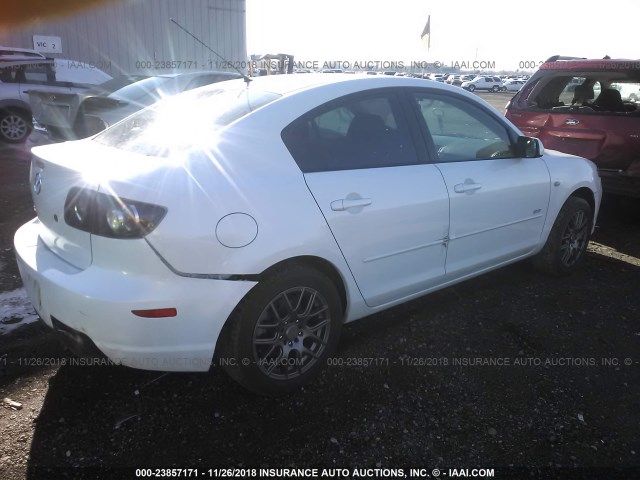 JM1BK323981157463 - 2008 MAZDA 3 S WHITE photo 4