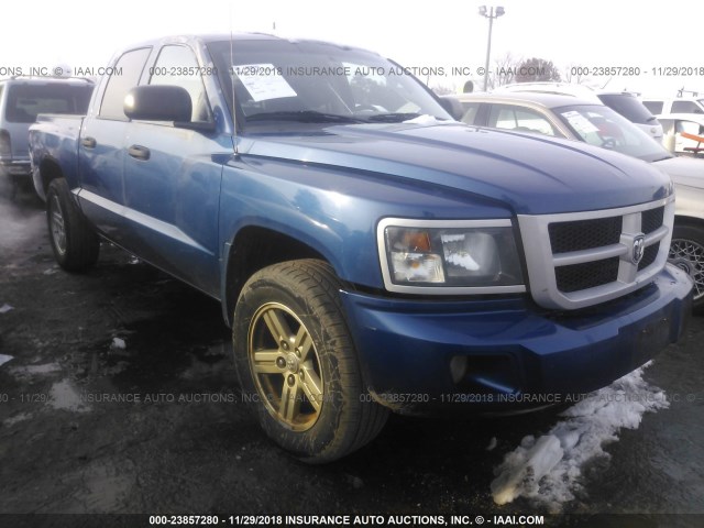 1D7HE38K98S638877 - 2008 DODGE DAKOTA SXT BLUE photo 1