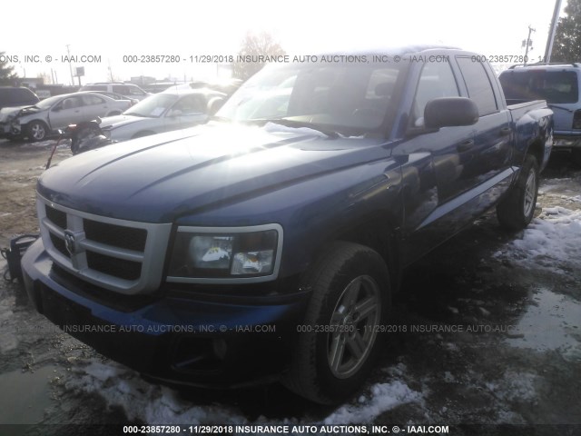 1D7HE38K98S638877 - 2008 DODGE DAKOTA SXT BLUE photo 2