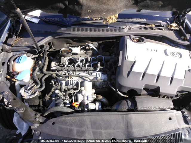 WVWNM7AJ8CW321120 - 2012 VOLKSWAGEN GOLF GRAY photo 10