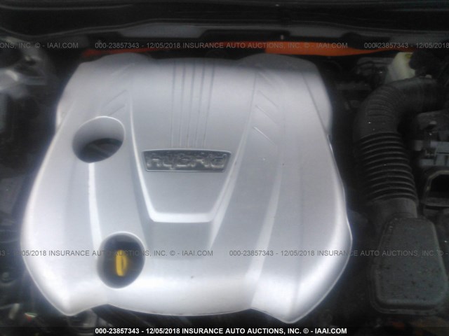 KMHEC4A40DA051130 - 2013 HYUNDAI SONATA HYBRID Pewter photo 10