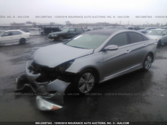 KMHEC4A40DA051130 - 2013 HYUNDAI SONATA HYBRID Pewter photo 2