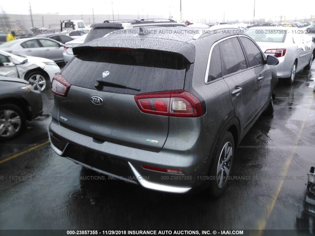 KNDCB3LC1H5053027 - 2017 KIA NIRO FE/LX GRAY photo 4