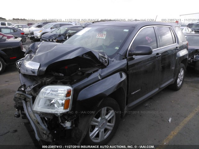 2GKFLVEK7E6141014 - 2014 GMC TERRAIN SLE BLACK photo 2