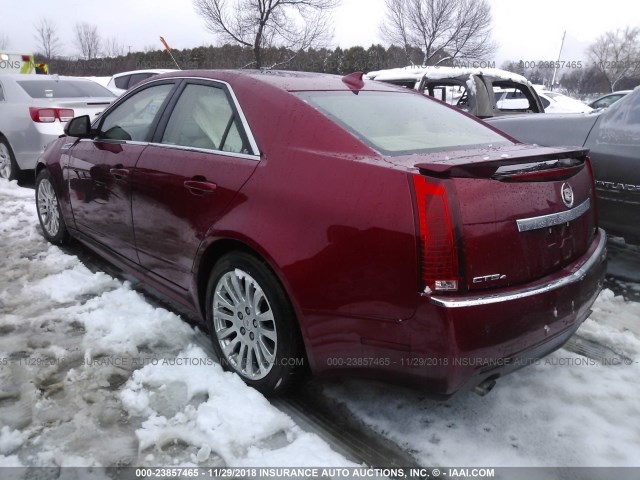 1G6DS5EV3A0114396 - 2010 CADILLAC CTS PREMIUM COLLECTION RED photo 3