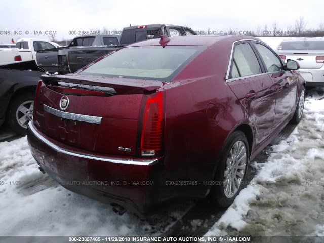 1G6DS5EV3A0114396 - 2010 CADILLAC CTS PREMIUM COLLECTION RED photo 4