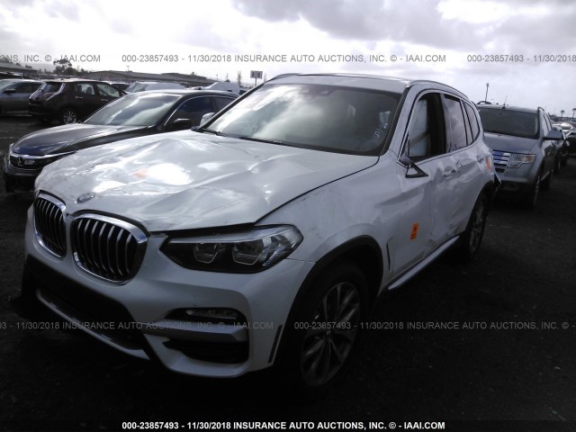 5UXTR7C5XKLE94535 - 2019 BMW X3 SDRIVE30I WHITE photo 2