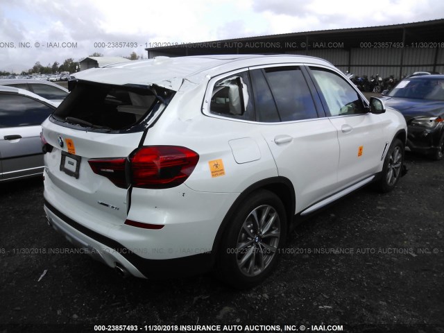 5UXTR7C5XKLE94535 - 2019 BMW X3 SDRIVE30I WHITE photo 4