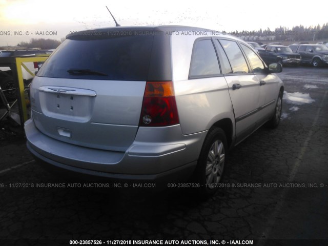 2A8GM48L48R654812 - 2008 CHRYSLER PACIFICA LX SILVER photo 4