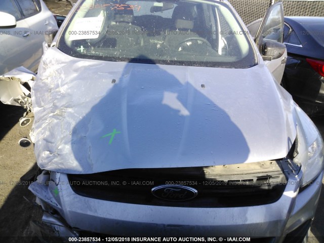 1FMCU0F74EUB15699 - 2014 FORD ESCAPE S SILVER photo 10