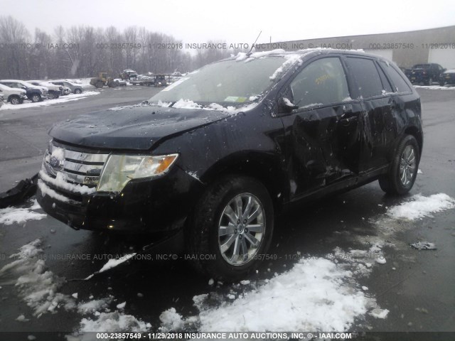 2FMDK4JC5ABA37858 - 2010 FORD EDGE SEL BLACK photo 2