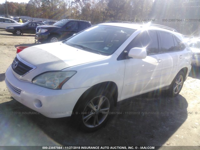 JTJHW31U160009848 - 2006 LEXUS RX 400 WHITE photo 2