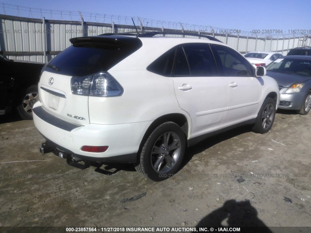 JTJHW31U160009848 - 2006 LEXUS RX 400 WHITE photo 4