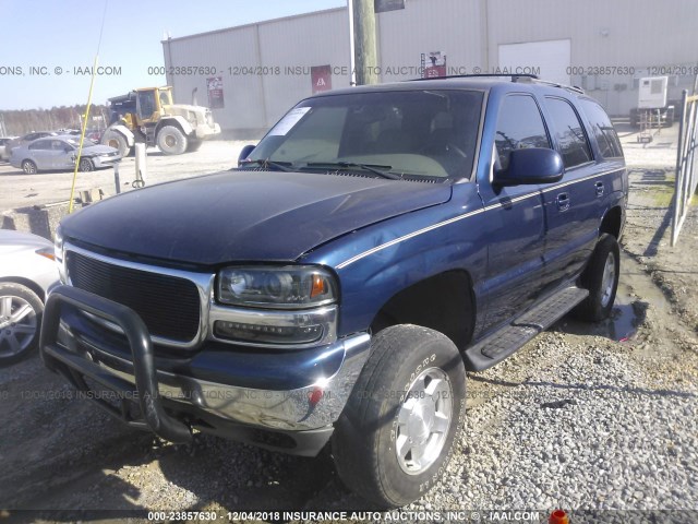 1GKEC13Z02R174585 - 2002 GMC YUKON BLUE photo 2