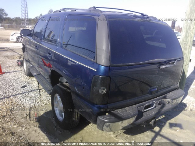 1GKEC13Z02R174585 - 2002 GMC YUKON BLUE photo 3