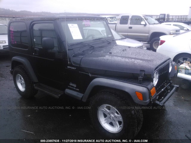 1J4FA49S55P370680 - 2005 JEEP WRANGLER / TJ SPORT BLACK photo 1