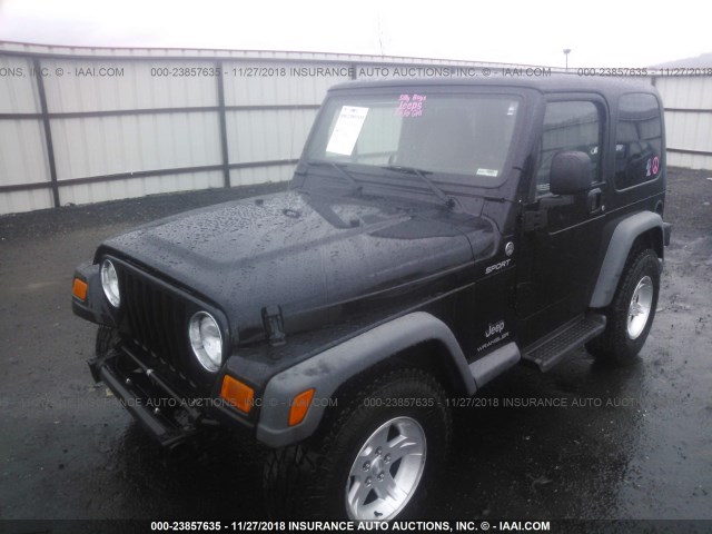 1J4FA49S55P370680 - 2005 JEEP WRANGLER / TJ SPORT BLACK photo 2