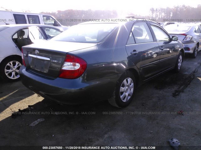 4T1BE32K23U671883 - 2003 TOYOTA CAMRY LE/XLE/SE GREEN photo 4