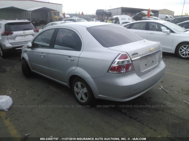 KL1TD56657B128248 - 2007 CHEVROLET AVEO LS SILVER photo 3