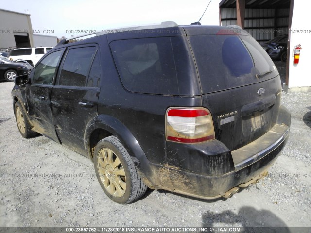 1FMDK03W88GA24556 - 2008 FORD TAURUS X LIMITED BLACK photo 3