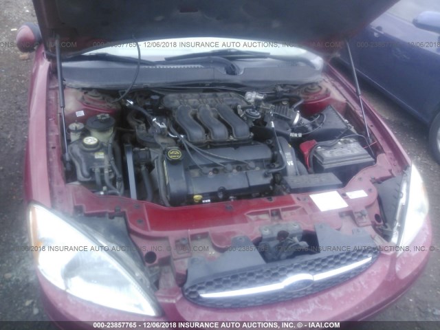 1FAFP55SX3A128943 - 2003 FORD TAURUS SES RED photo 10