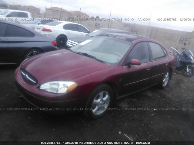 1FAFP55SX3A128943 - 2003 FORD TAURUS SES RED photo 2