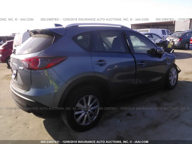 JM3KE2BE0F0541208 - 2015 MAZDA CX-5 SPORT BLUE photo 4