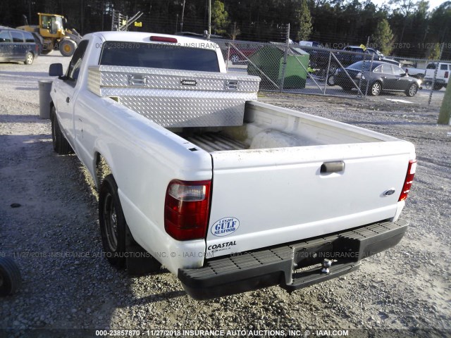 1FTYR10U85PB03148 - 2005 FORD RANGER WHITE photo 3