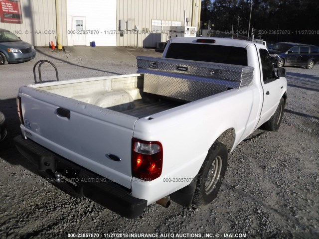 1FTYR10U85PB03148 - 2005 FORD RANGER WHITE photo 4