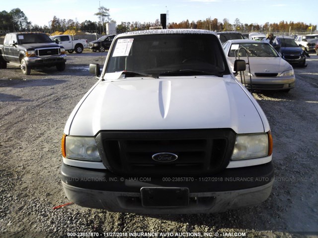 1FTYR10U85PB03148 - 2005 FORD RANGER WHITE photo 6