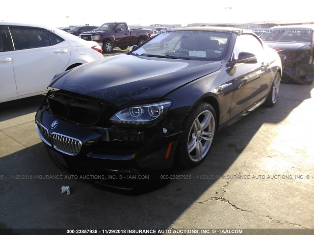 WBAYP1C53FD217195 - 2015 BMW 650 XI BLACK photo 2