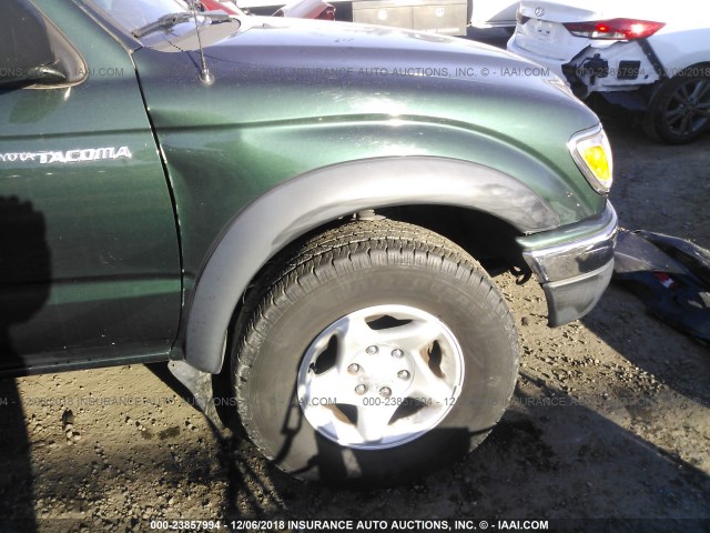 5TEHN72NX2Z131896 - 2002 TOYOTA TACOMA DOUBLE CAB GREEN photo 6