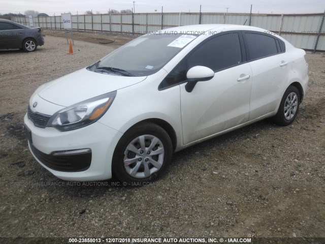 KNADM4A32H6015854 - 2017 KIA RIO LX WHITE photo 2