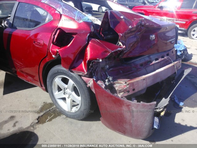 2B3KA33V09H540490 - 2009 DODGE CHARGER SXT RED photo 6