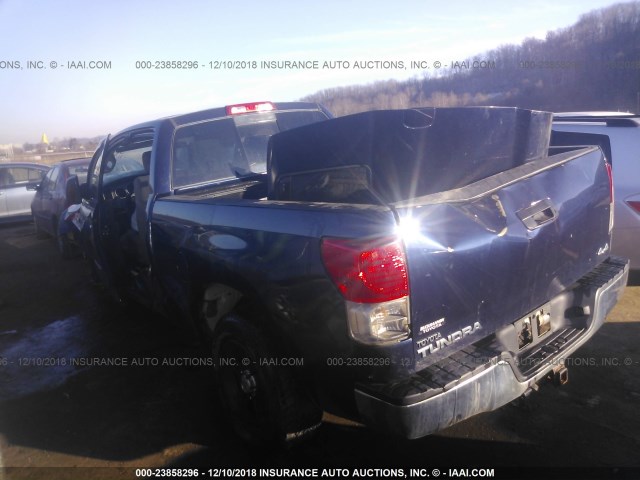 5TFUY5F1XDX306773 - 2013 TOYOTA TUNDRA DOUBLE CAB SR5 BLUE photo 3