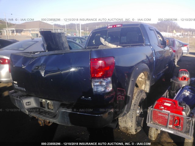 5TFUY5F1XDX306773 - 2013 TOYOTA TUNDRA DOUBLE CAB SR5 BLUE photo 4