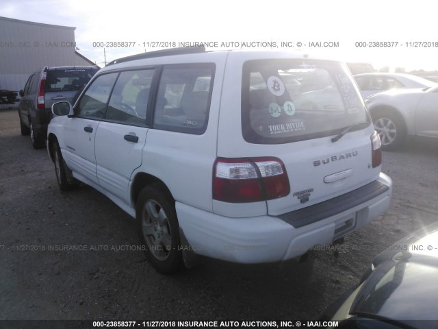 JF1SF65662H707573 - 2002 SUBARU FORESTER S WHITE photo 3