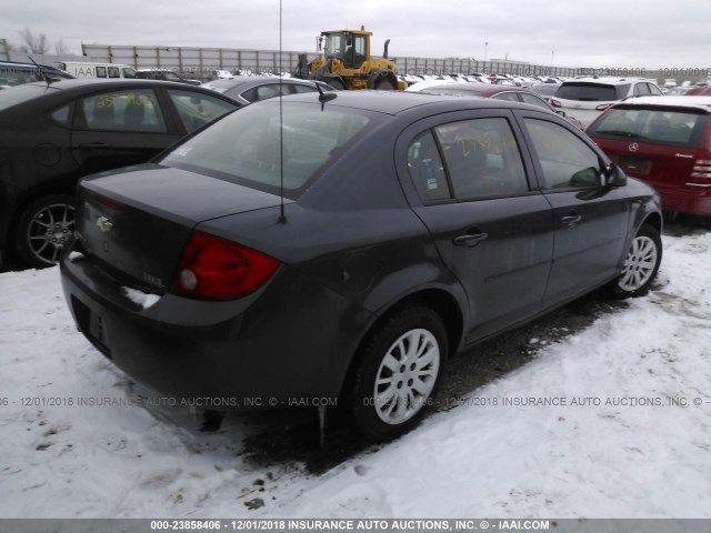 1G1AT58H497201089 - 2009 CHEVROLET COBALT LT PURPLE photo 4