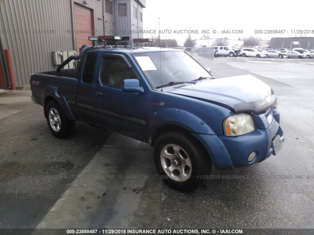 1N6MD26Y61C370395 - 2001 NISSAN FRONTIER KING CAB SC BLUE photo 1