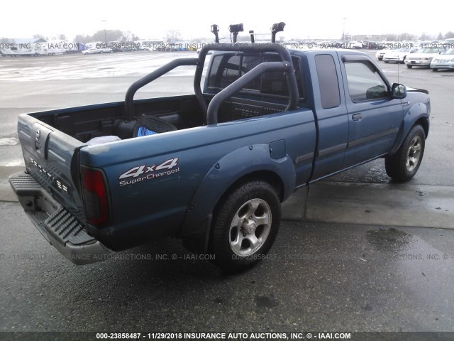 1N6MD26Y61C370395 - 2001 NISSAN FRONTIER KING CAB SC BLUE photo 4